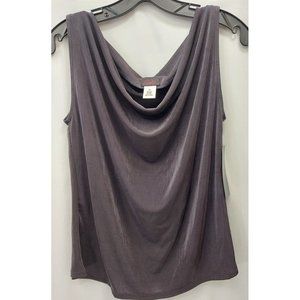 Ashli Women's XL Drape Neck Tank Top NWT -M1